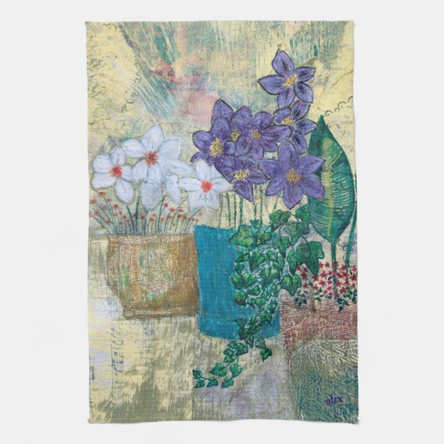 Linge De Cuisine Jardin des fleurs (Vertical)