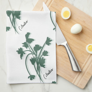Linge De Cuisine Jardin d'herbes de coriandre motif de coriandre