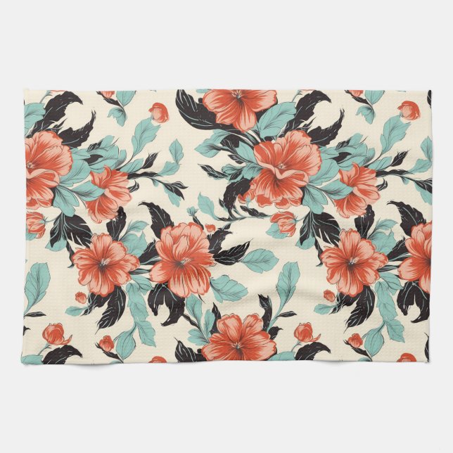 Linge De Cuisine Jardin du corail (Horizontal)
