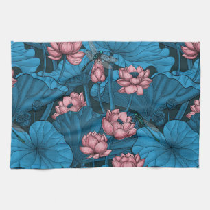 Linge De Cuisine Jardin du lotus nocturne