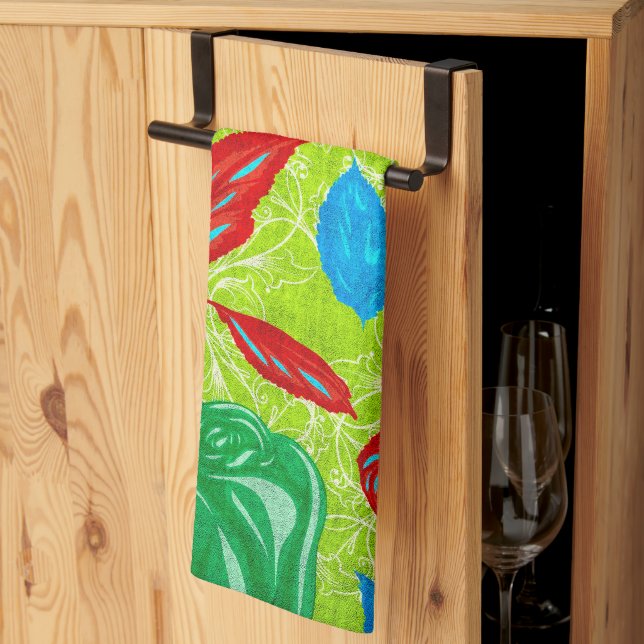 Linge De Cuisine Jardin Fleuri Vibrant (Pliage en tiers)