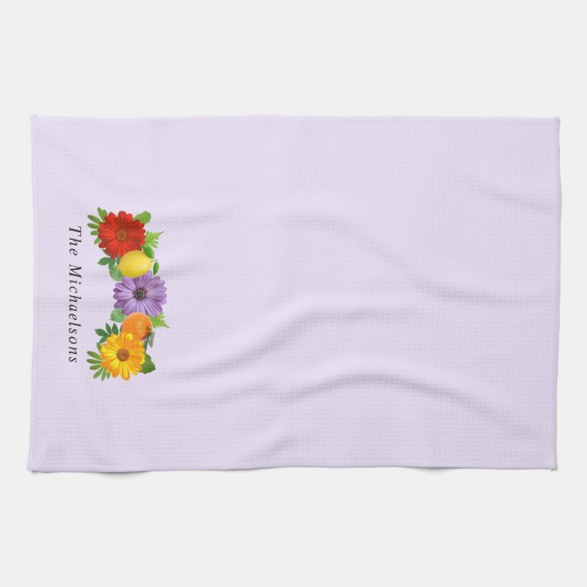 Linge De Cuisine Jardin Floral Citrus (Horizontal)
