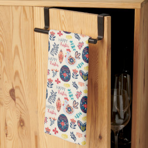 Linge De Cuisine Jardin Floral de Pâques Œufs Poussins Scandinaves