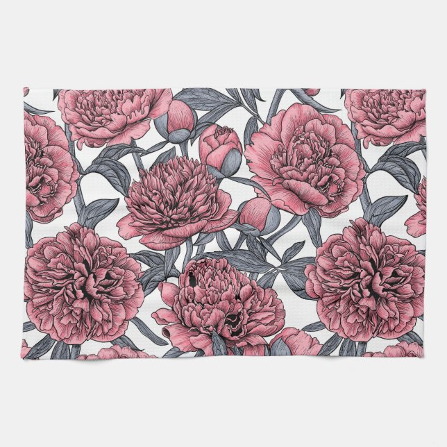 Linge De Cuisine Jardin rose (Horizontal)