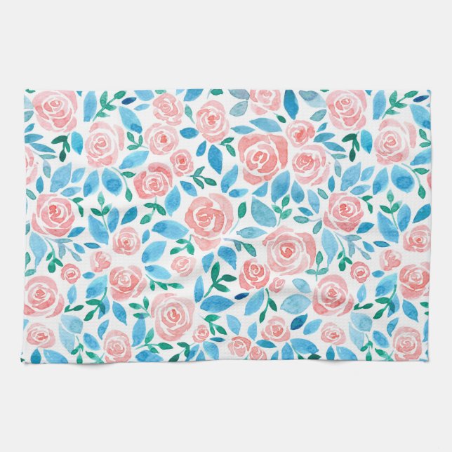 Linge De Cuisine Jardin rose 2 (Horizontal)