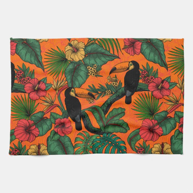 Linge De Cuisine Jardin toucan (Horizontal)