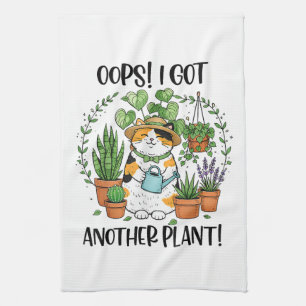 Linge De Cuisine Jardinage Plantation Chat Oups J'Ai Encore Une Pla