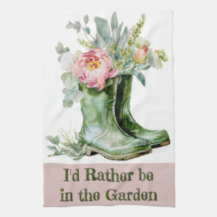 Linge De Cuisine Jardinière de fleurs sauvages colorées Bottes flor