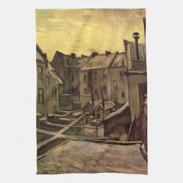 Linge De Cuisine Jardins de vieilles maisons par Vincent van Gogh (Vertical)