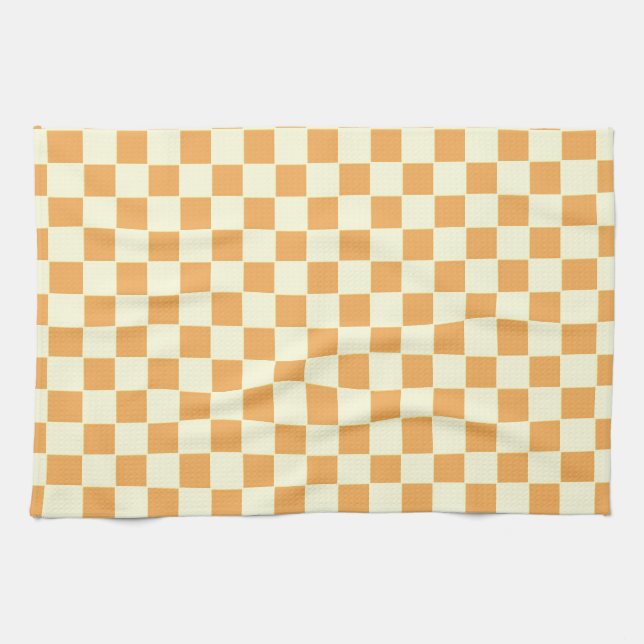 Linge De Cuisine jaune à carreaux (Horizontal)
