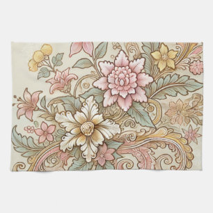 Linge De Cuisine Jaune beige rose bleu batik indonésien Boho