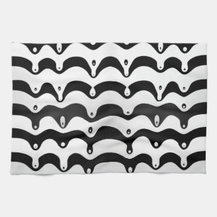 Linge De Cuisine Jazzy Black & White Meling Zebra Stripes cuisine