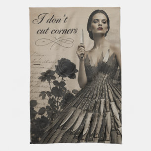 Linge De Cuisine Je ne coupe pas les coins Collage surréaliste