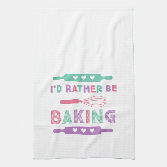Linge De Cuisine Je préfère cuisiner Rose Violet (Vertical)