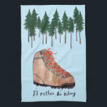 Linge De Cuisine Je Préférerais Être Randonnées BLEUS Arbres Whimsi<br><div class="desc">Je préférerais être randonnée ! ! Et toi ? Regardez cette serviette sucrée et regardez dans ma boutique pour trouver des articles plus assortis comme des chemises, des magnets, des porte - clés, des coussins, des autocollants et plus encore. Et bien sûr plus de campervan et de camping aussi. Customisez...</div>