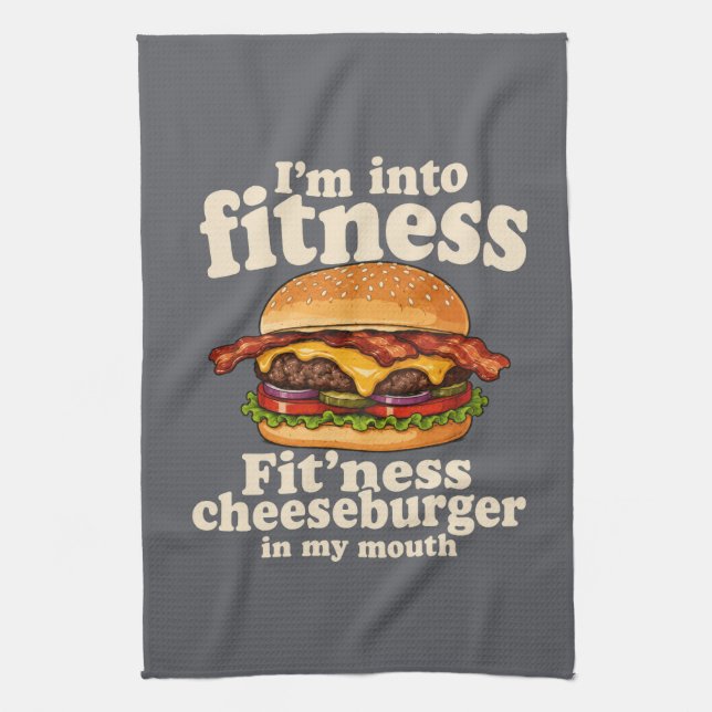 Linge De Cuisine Je suis dans l'aptitude Cheeseburger Dans Ma Bouch (Vertical)