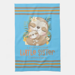 Linge De Cuisine Je suis le Cutest Little Sister Cute Sloths Custom