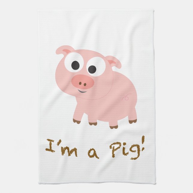 Linge De Cuisine Je suis un cochon (Vertical)