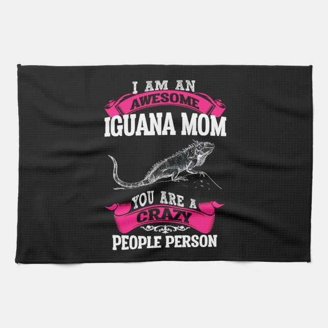 Linge De Cuisine Je suis une maman Iguana géniale (Horizontal)