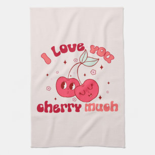 Linge De Cuisine Je T'Aime Beaucoup Cherry