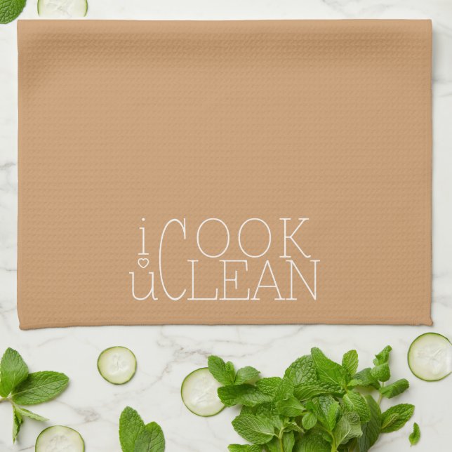 Linge De Cuisine je vous cuisine propre. je vous aime (Plié)