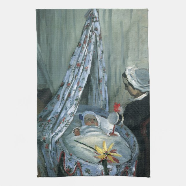 Linge De Cuisine Jean Monet dans son berceau par Claude Monet (Vertical)