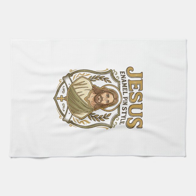 Linge De Cuisine  Jésus Broche Émail Style Jésus Broche Émail Chrét (Horizontal)