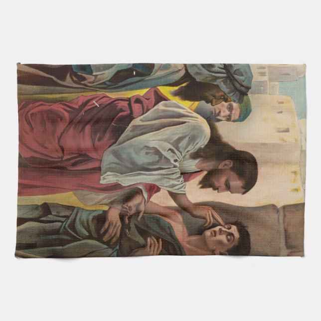 Linge De Cuisine Jésus-Christ guérissant l'aveugle (Horizontal)