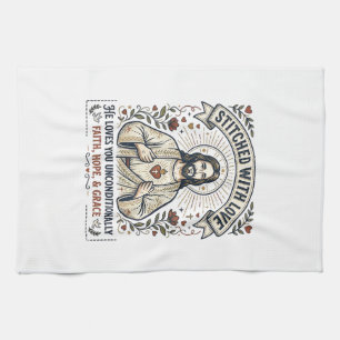 Linge De Cuisine Jésus Couture Tricotage Chemise Graphique Chrétien
