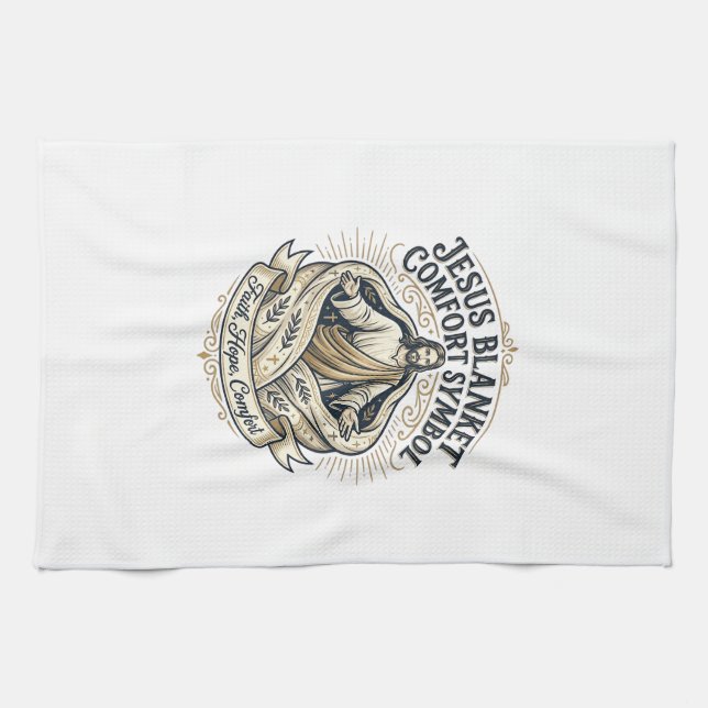Linge De Cuisine Jésus Couverture Confort Symbole Jésus Couverture  (Horizontal)