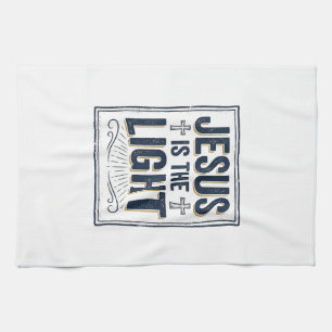 Linge De Cuisine Jésus Est La Lumière Chemise Chrétienne Vintage