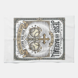 Linge De Cuisine Jésus et baseball Christianisme vintage