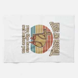 Linge De Cuisine Jésus et Baseball Vintage Chemise Chrétienne