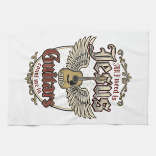 Linge De Cuisine Jésus et guitares Guitare chrétienne vintage
