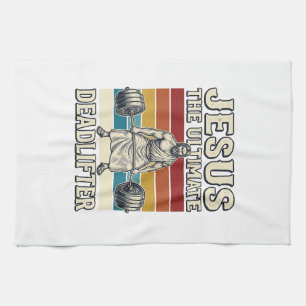 Linge De Cuisine Jésus Le Levreur De Poids Ultime Design Vectoriel 