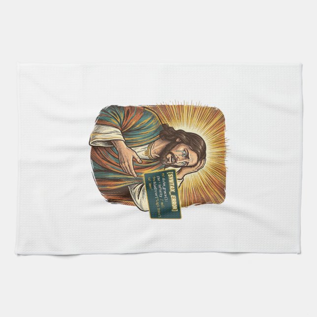 Linge De Cuisine Jésus pleurant Erreur de syntaxe Codage Programmeu (Horizontal)