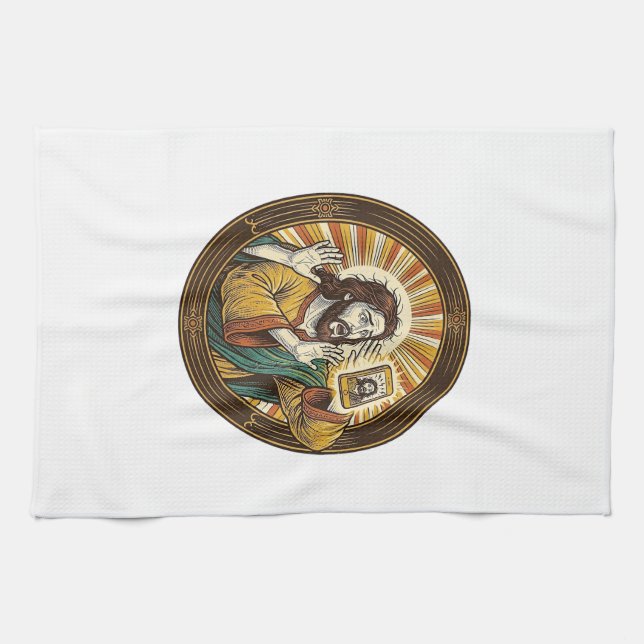 Linge De Cuisine Jesus Selfie Accidentel avec la Caméra Frontale et (Horizontal)
