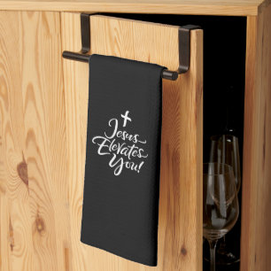 Linge De Cuisine Jésus vous élève Christ chrétien Letter