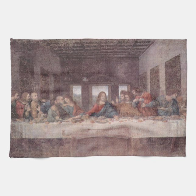 Linge De Cuisine Jésus "Yeshua" La Dernière Cène, Léonard de Vinci (Horizontal)