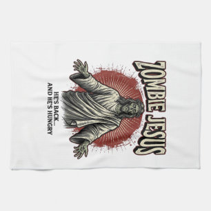 Linge De Cuisine Jésus zombie gravure vintage design de t-shirt drô
