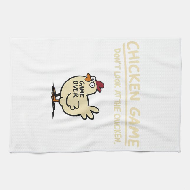 Linge De Cuisine Jeu de poulet Ne regardez pas le poulet drôle de p (Horizontal)