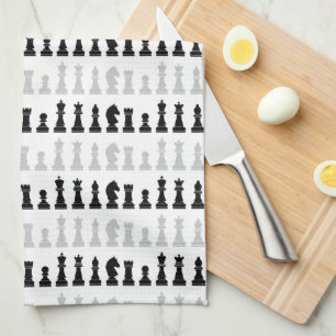 Linge De Cuisine Jeu d'échecs géométrique moderne Motif
