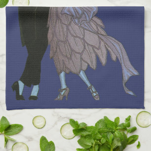 Linge De Cuisine Jeunes mariés Art Déco vintage, danse d'amour de m