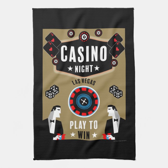 Linge De Cuisine Jeux de casino Poker Roulette (Vertical)