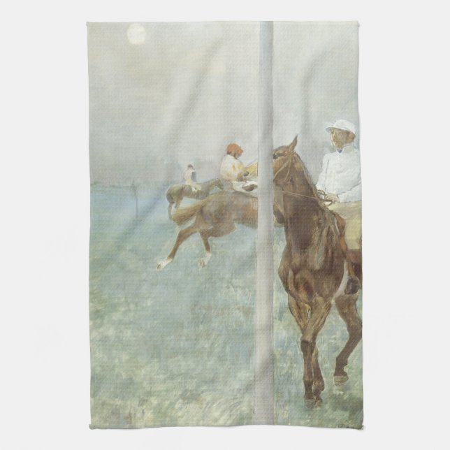 Linge De Cuisine Jockeys avant la course par Edgar Degas (Vertical)