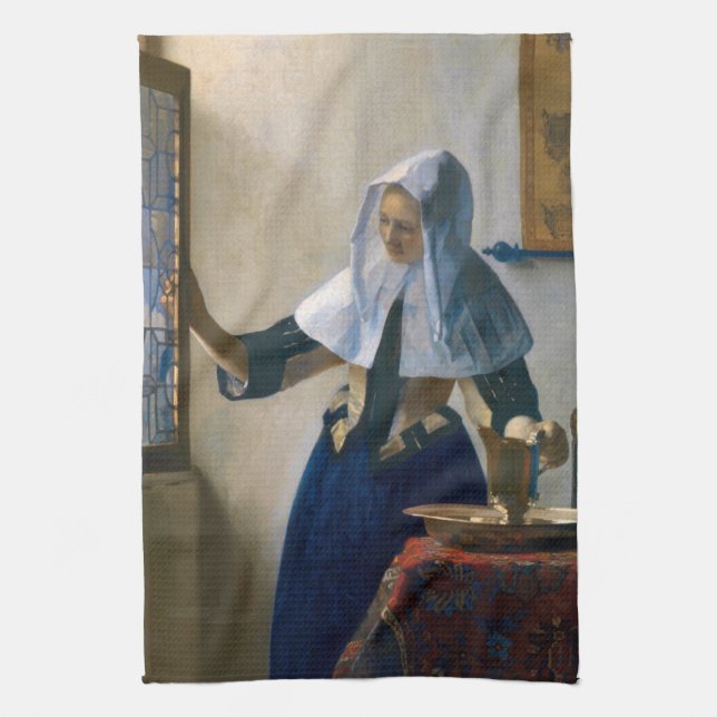 Linge De Cuisine Johannes Vermeer - Femme avec un lanceur d'eau (Vertical)