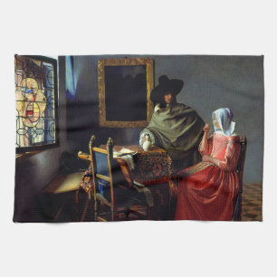Linge De Cuisine Johannes Vermeer - Le verre du vin
