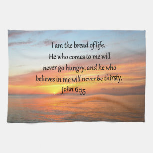 LINGE DE CUISINE JOHN 6:35 CONCEPTION DU LEVER