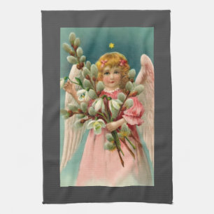 Linge De Cuisine Joli Ange En Robe Rose