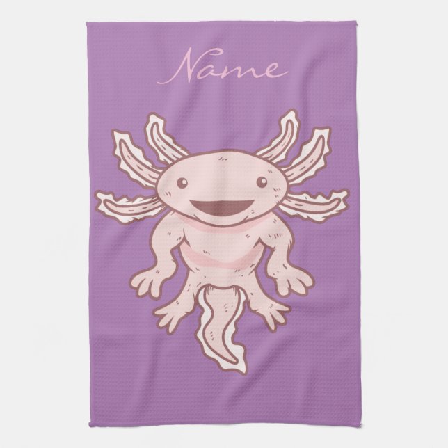 Linge De Cuisine Joli Axolotl Rose Thunder_Cove  (Vertical)